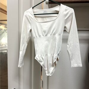 White comfy shapewear bodysuit